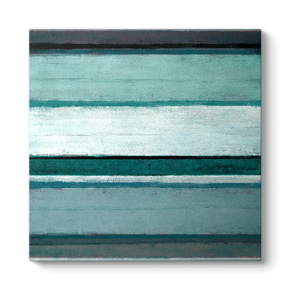 Pastel Mavi Çizgiler Tablo - Model 3